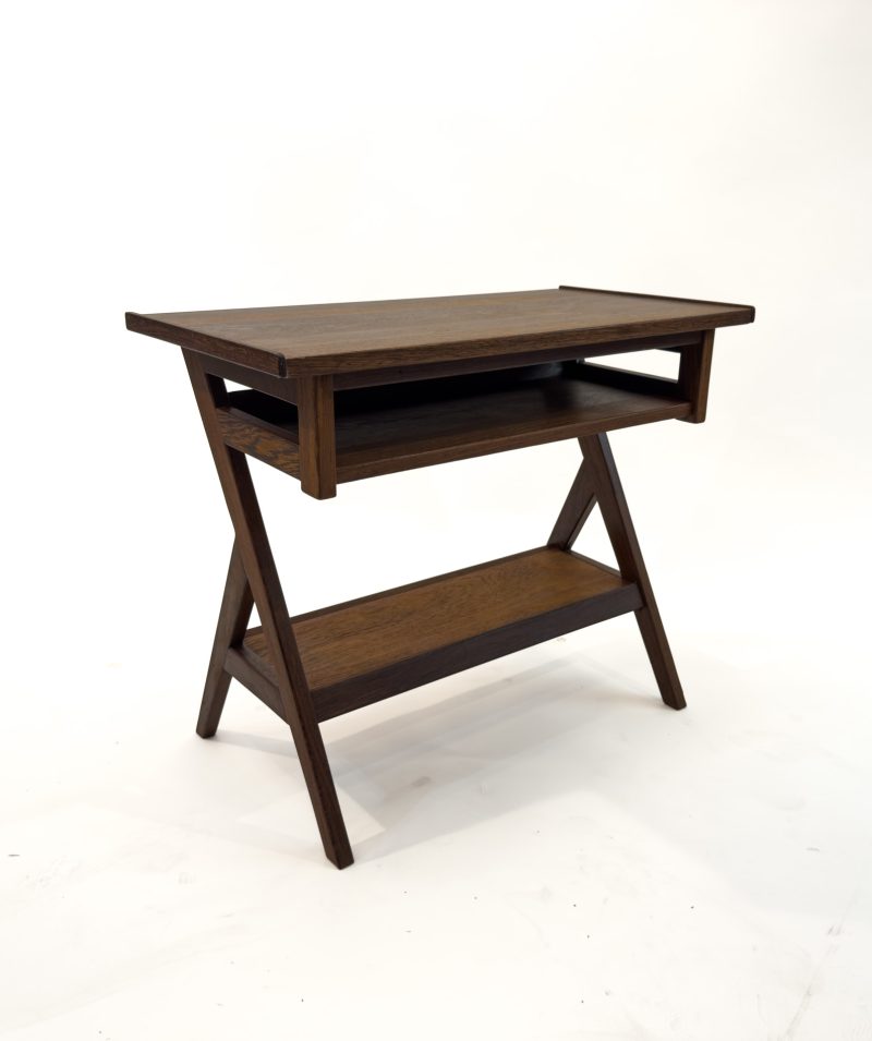 Wenge wooden side table mid century
